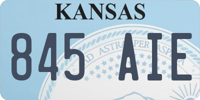 KS license plate 845AIE