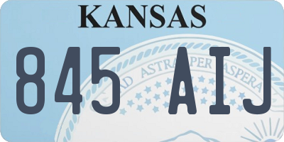 KS license plate 845AIJ