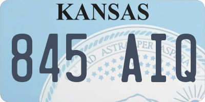 KS license plate 845AIQ
