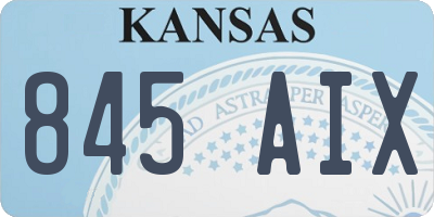 KS license plate 845AIX