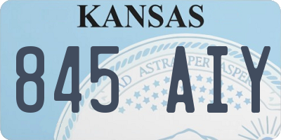 KS license plate 845AIY
