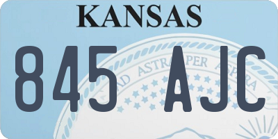 KS license plate 845AJC