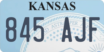 KS license plate 845AJF