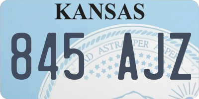 KS license plate 845AJZ