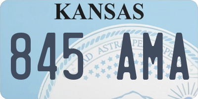 KS license plate 845AMA