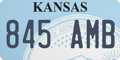 KS license plate 845AMB