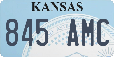 KS license plate 845AMC