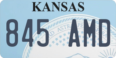 KS license plate 845AMD