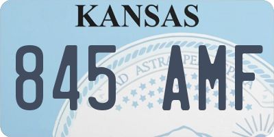 KS license plate 845AMF