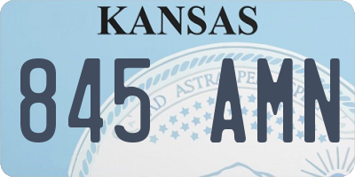KS license plate 845AMN