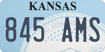 KS license plate 845AMS