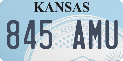 KS license plate 845AMU