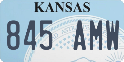 KS license plate 845AMW