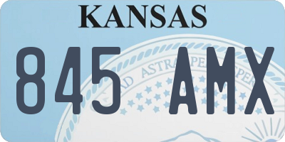 KS license plate 845AMX