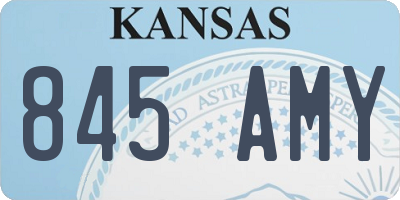 KS license plate 845AMY