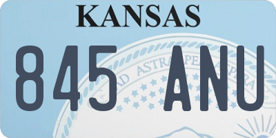 KS license plate 845ANU