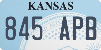 KS license plate 845APB