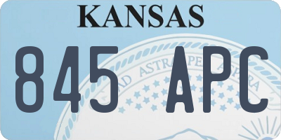KS license plate 845APC