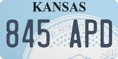 KS license plate 845APD