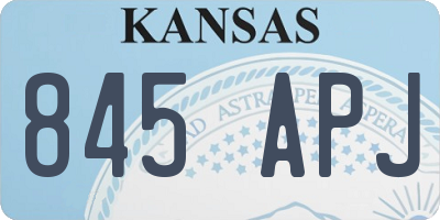 KS license plate 845APJ