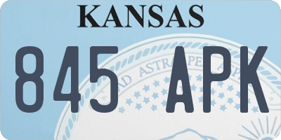 KS license plate 845APK