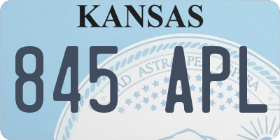 KS license plate 845APL