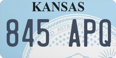 KS license plate 845APQ