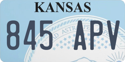 KS license plate 845APV