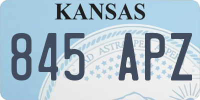 KS license plate 845APZ