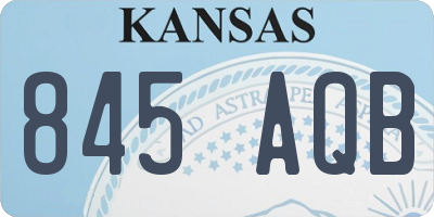 KS license plate 845AQB
