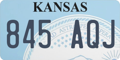 KS license plate 845AQJ
