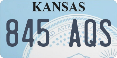 KS license plate 845AQS