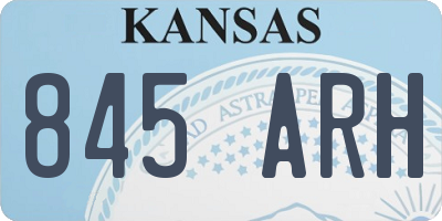 KS license plate 845ARH