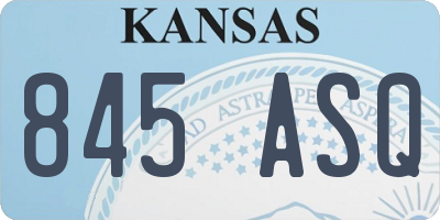 KS license plate 845ASQ