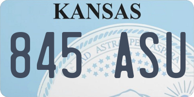 KS license plate 845ASU