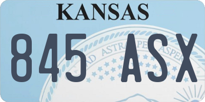 KS license plate 845ASX