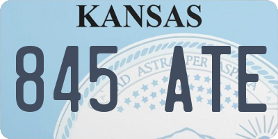 KS license plate 845ATE