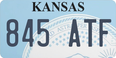 KS license plate 845ATF