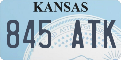 KS license plate 845ATK