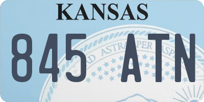 KS license plate 845ATN