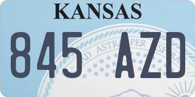 KS license plate 845AZD