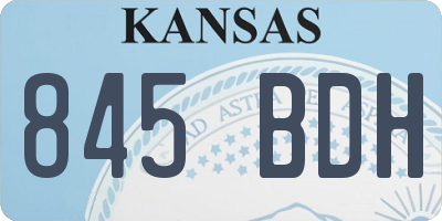 KS license plate 845BDH