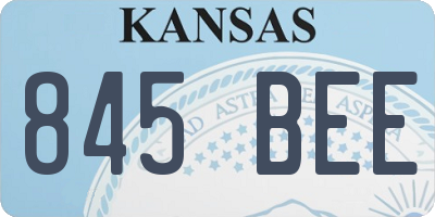 KS license plate 845BEE