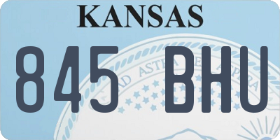 KS license plate 845BHU