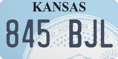 KS license plate 845BJL