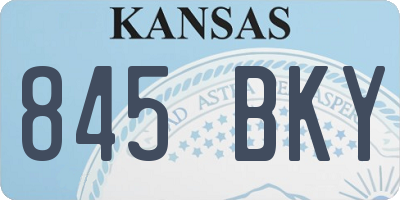 KS license plate 845BKY