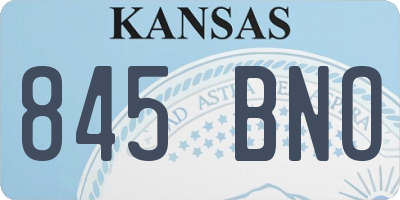 KS license plate 845BNO