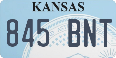 KS license plate 845BNT