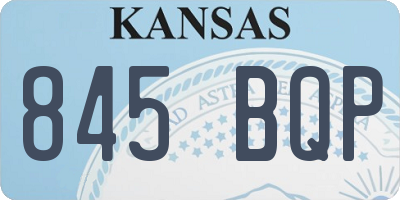 KS license plate 845BQP