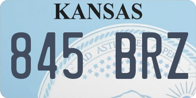 KS license plate 845BRZ